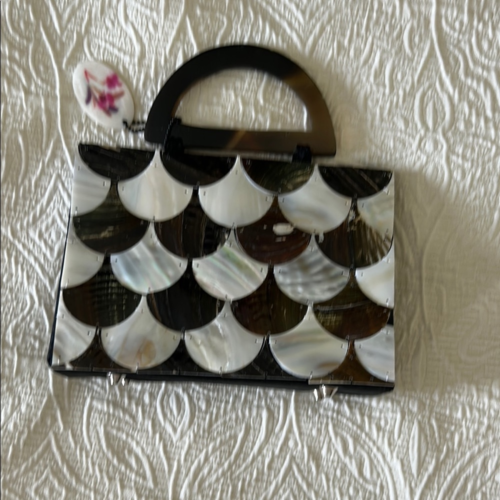 Twisted Orchid Shell Evening Bag